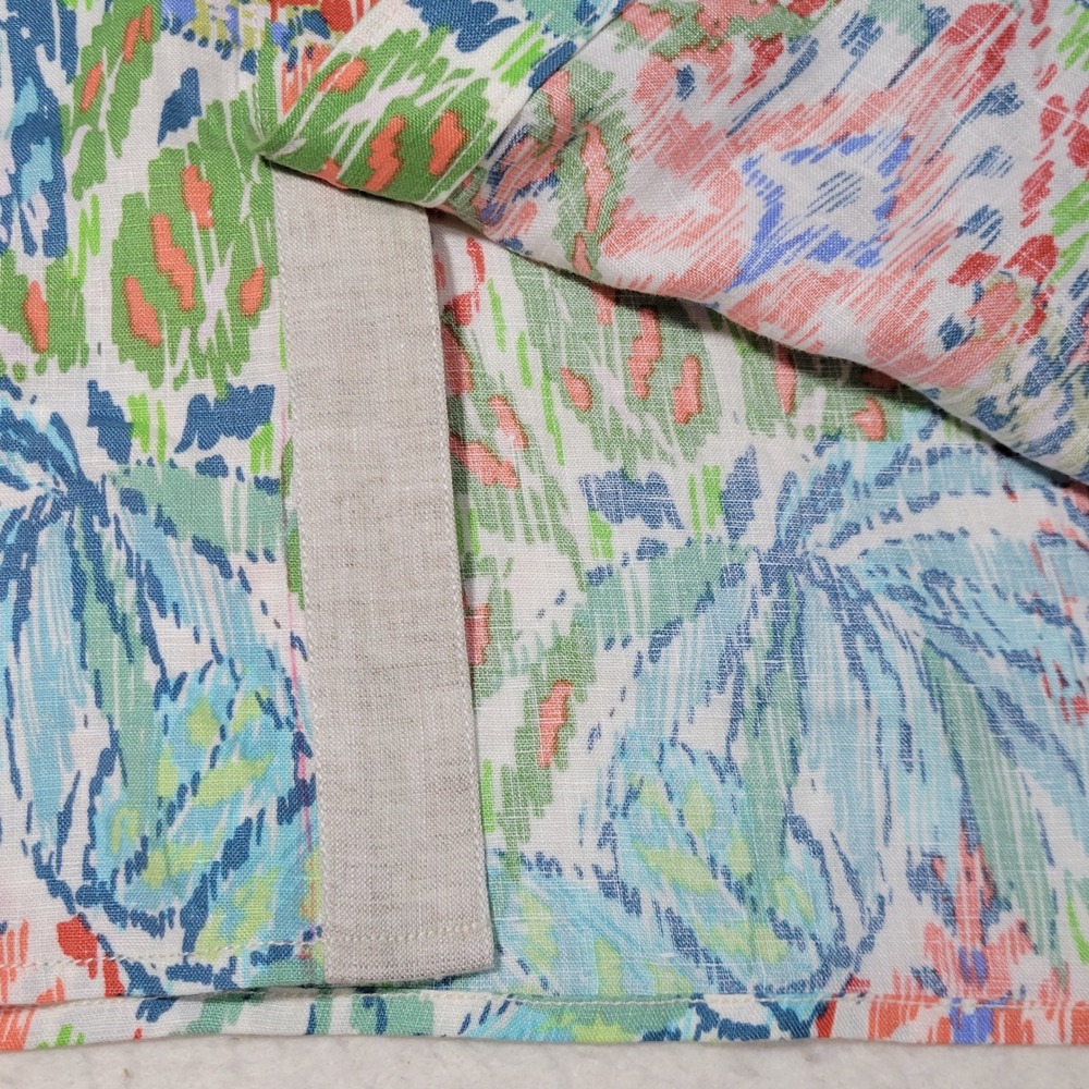 Tommy Bahama Fresca Gardens Button‎ Shirt Mens Medium 100% Linen Floral Colorful - Picture 16 of 16